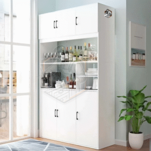 Alternative view of Tamamı MDF 6 Kapaklı Açık Raflı Çok Amaçlı Mega Mutfak Dolabı / Kiler Dolabı