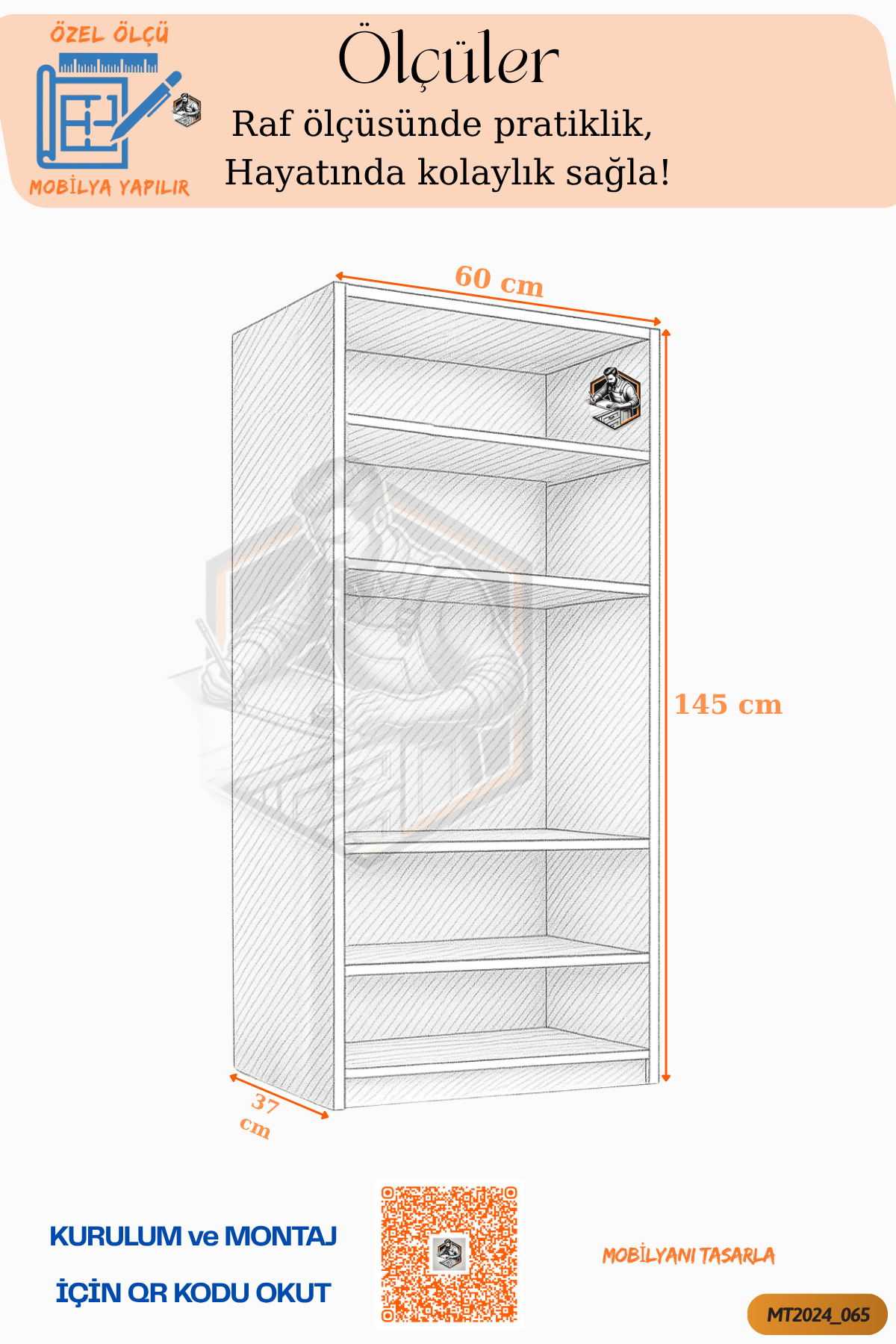 Tamamı MDF 4 Kapaklı Mikrodalga / Mini Fırın Dolabı Çok Amaçlı Mutfak Dolabı - Görsel 4