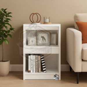 Alternative view of Tamamı MDF Modern Bölmeli 2 Raflı Bazalı Kitaplık