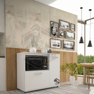 Alternative view of Tamamı MDF Mobilyanı Tasarla Mikrodalga / Mini Fırın Modülü 2 Kapaklı Çok Amaçlı Mutfak Dolabı